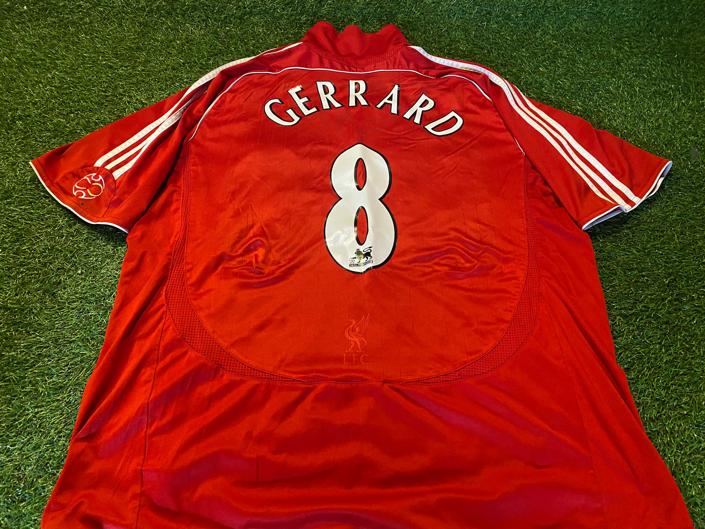 Liverpool England Football Soccer XXL 2XL Mans Gerrard no8 Adidas Made EPL Home Jersey