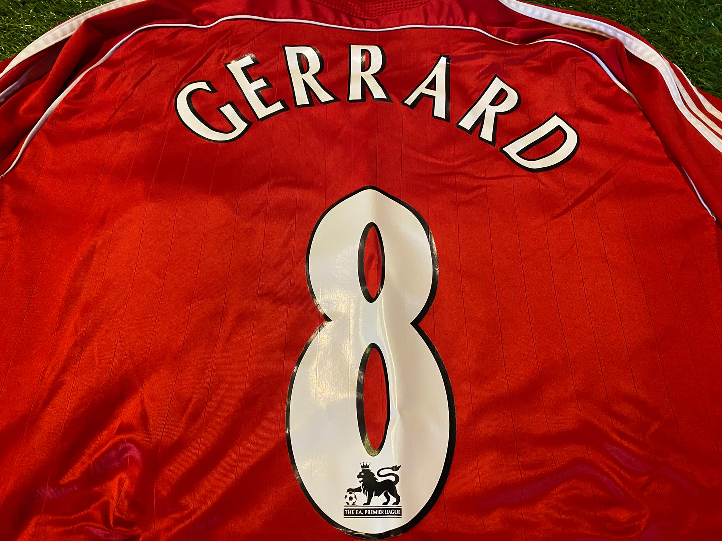 Liverpool England Football Soccer XXL 2XL Mans Gerrard no8 Adidas Made EPL Home Jersey