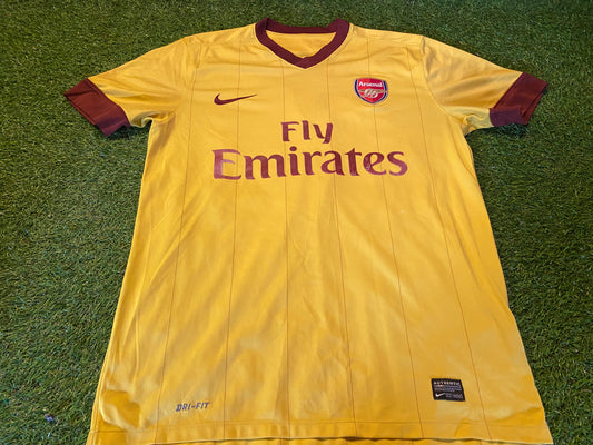 Arsenal England Football Soccer Medium Mans Nike Made v Persie no10 EPL Away Jersey