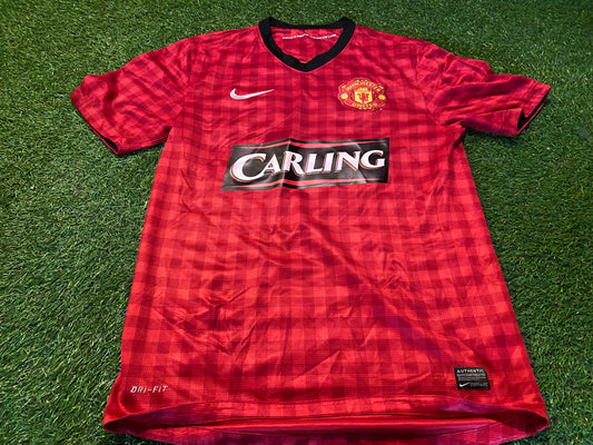 Manchester United England Soccer Football Small Mans Nike Made Carling Home Jersey