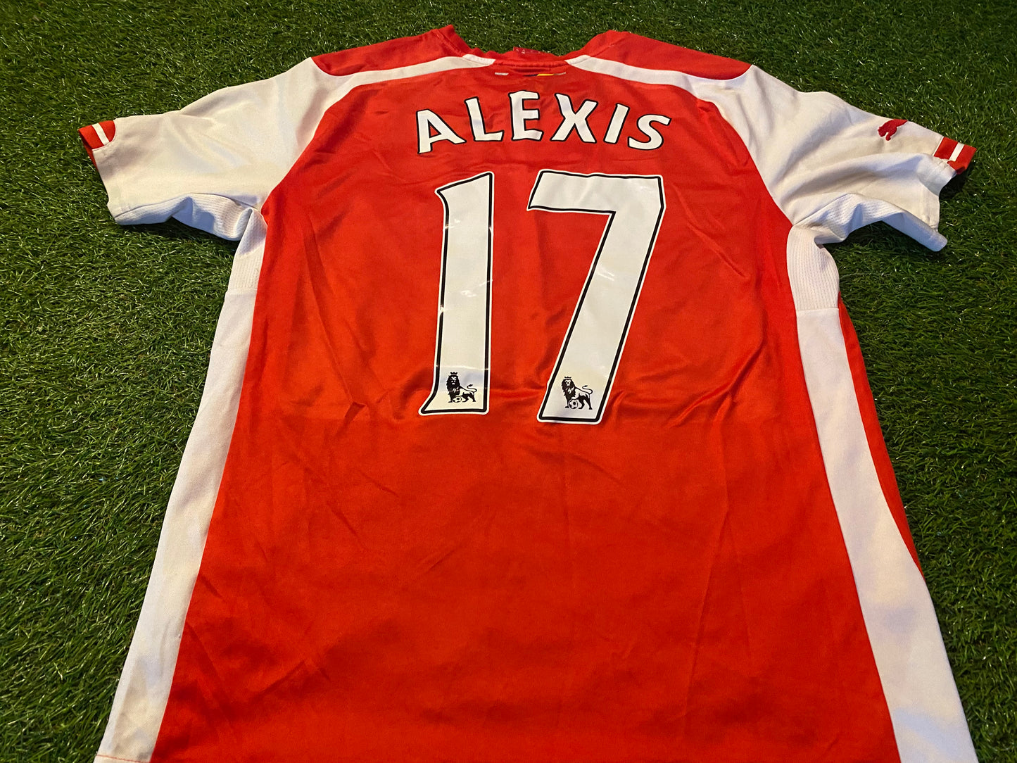 Arsenal England Football Soccer Medium Mans Puma Made Alexis no17 Home Jersey