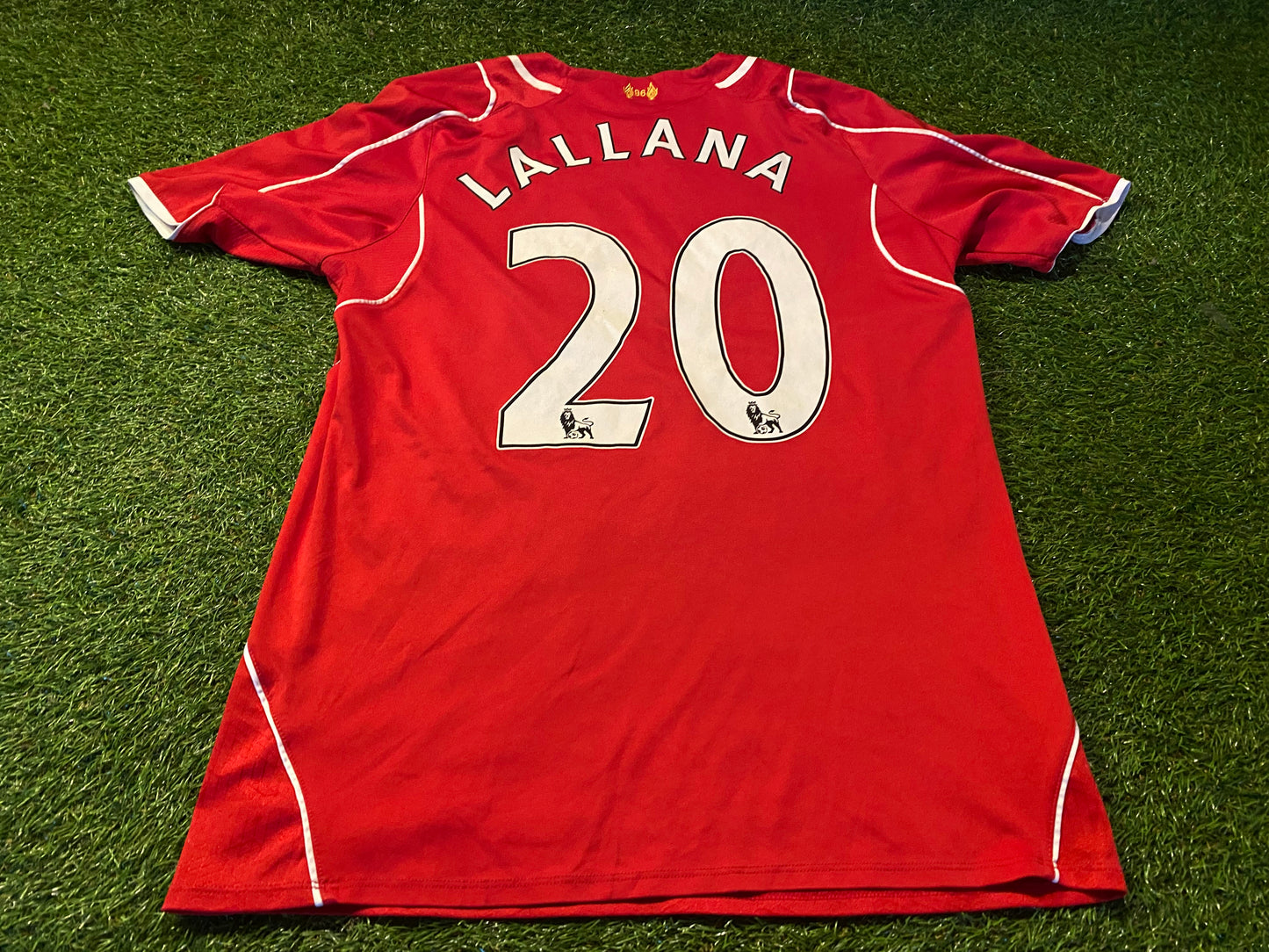 Liverpool England Football Soccer Medium Mans Warrior Made Lallana no20 Home Jersey