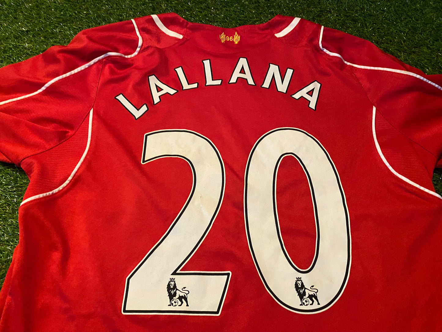 Liverpool England Football Soccer Medium Mans Warrior Made Lallana no20 Home Jersey