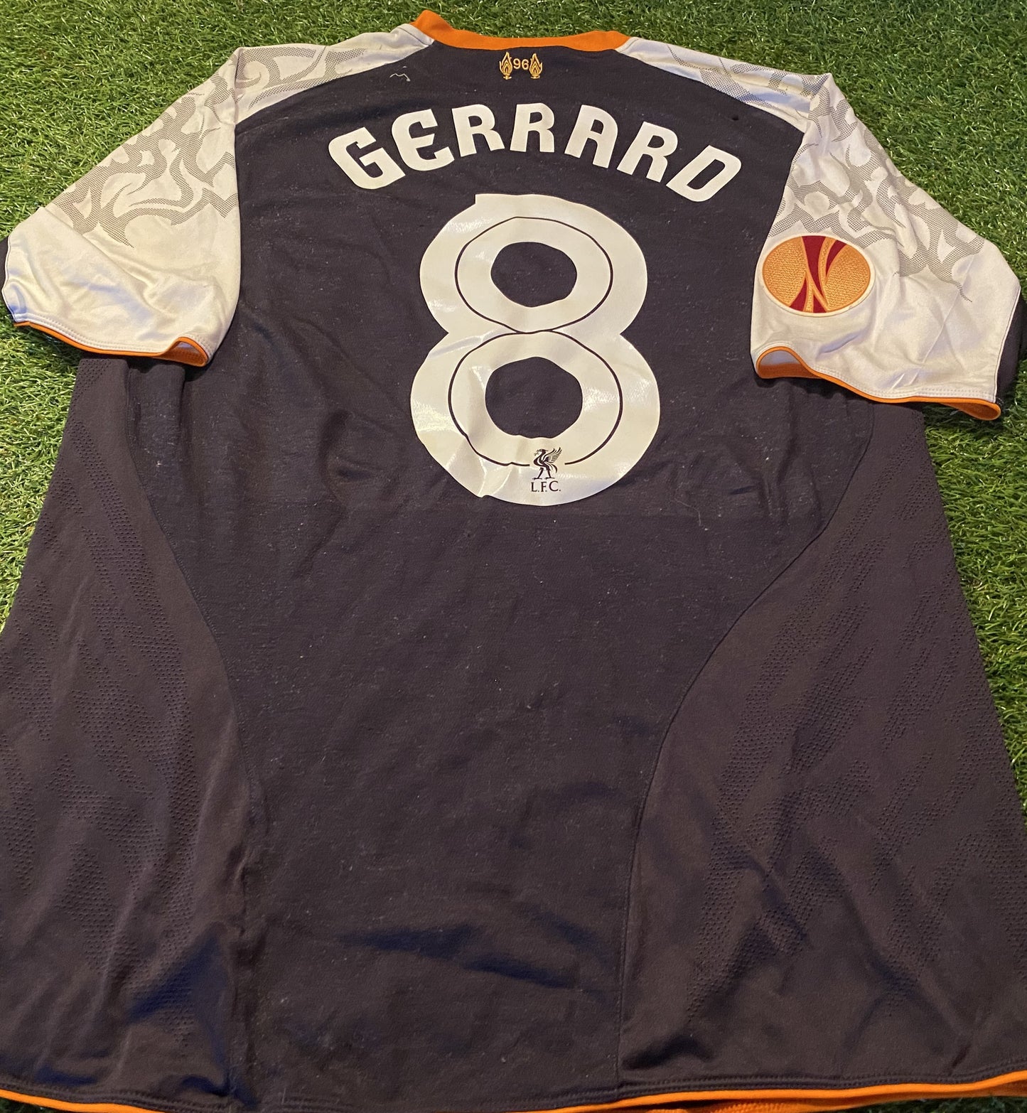 Liverpool England Football Soccer XXL 2XL Mans Gerrard no8 Europa League Jersey