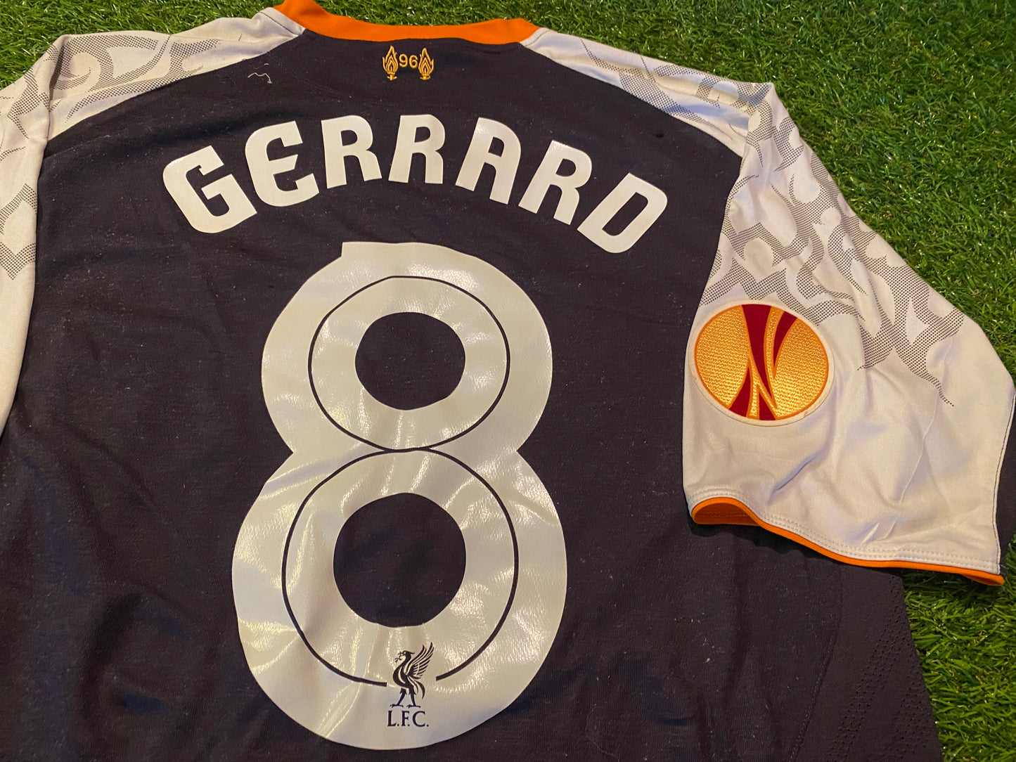 Liverpool England Football Soccer XXL 2XL Mans Gerrard no8 Europa League Jersey