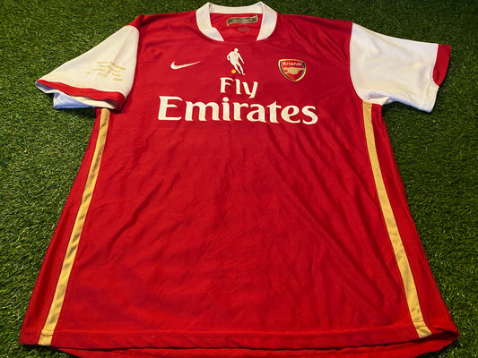 Arsenal v Ajax Football Soccer XL Extra Large Mans Bergkamp Testimonial Home Jersey