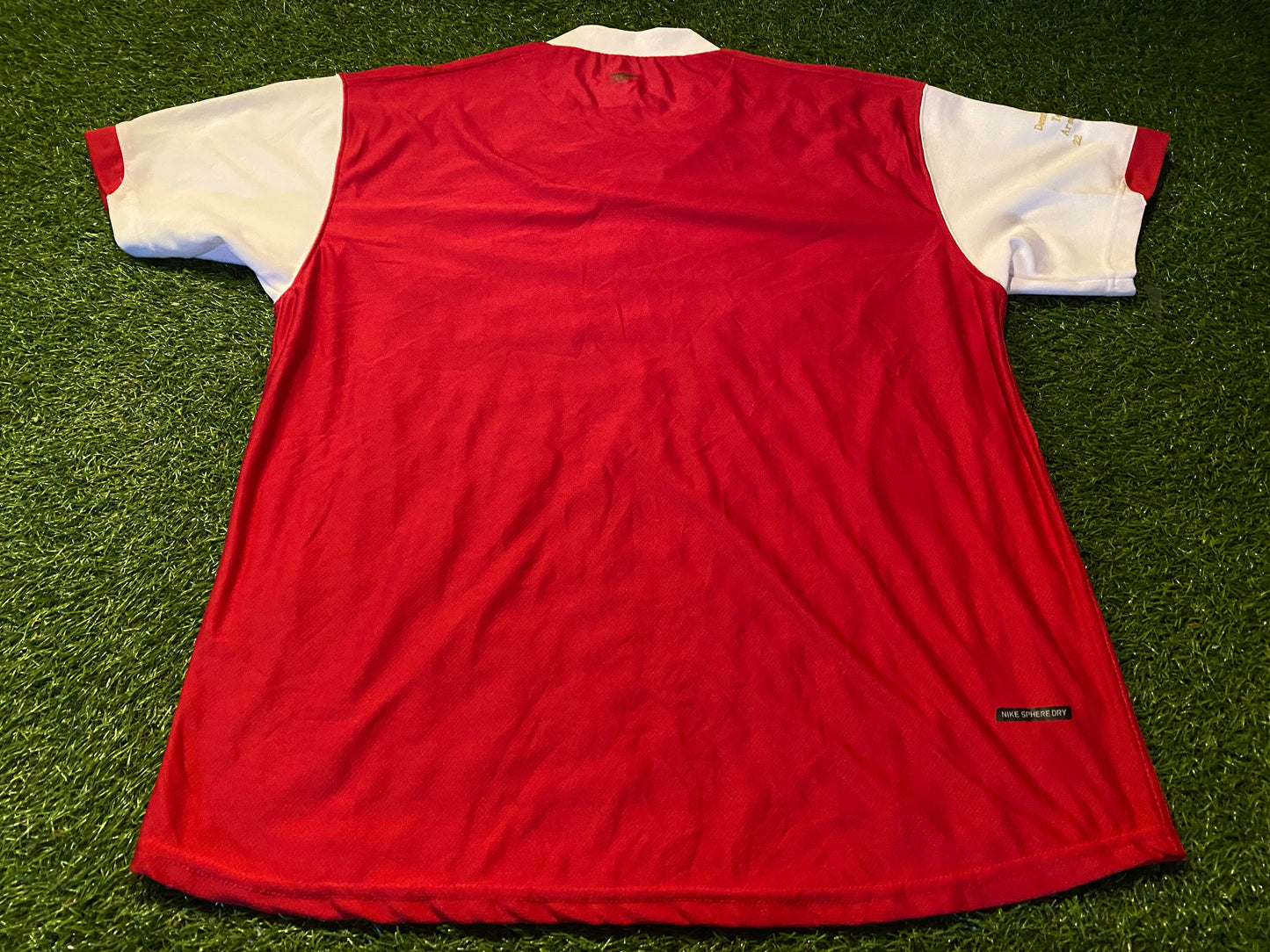 Arsenal v Ajax Football Soccer XL Extra Large Mans Bergkamp Testimonial Home Jersey