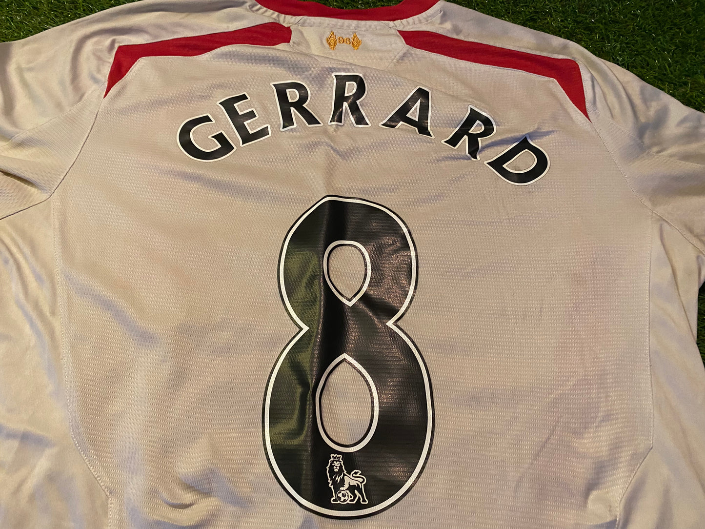 Liverpool England Football Soccer Large Mans Gerrard no8 Warrior Made Away Jersey