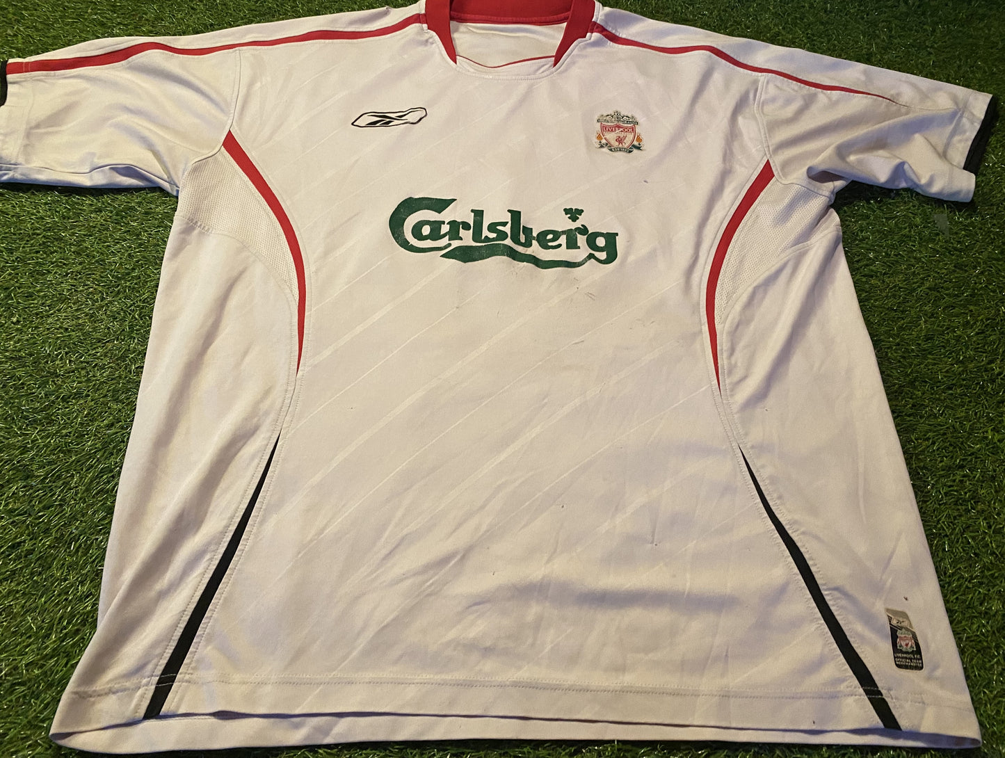 Liverpool England Football Soccer XXL 2XL Mans Alonso no14 Vintage Reebok Away Jersey