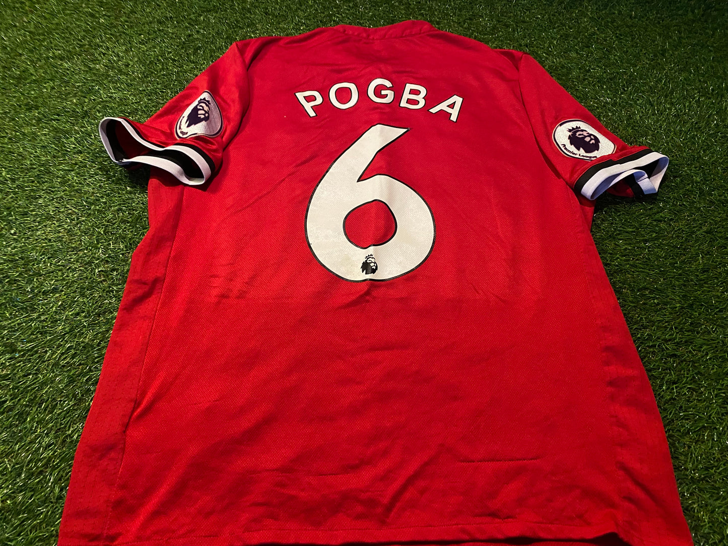 Manchester United England Soccer Football Medium Mans Pogba no6 Adidas Home Jersey