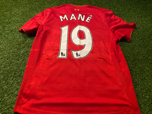 Liverpool England Football Soccer Medium Mans Mane no19 New Balance Home Jersey