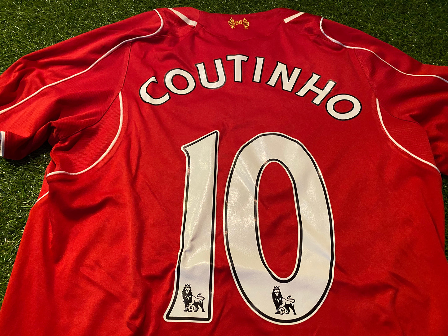 Liverpool England Football Soccer Small Mans Coutinho no10 Warrior Made Home Jersey