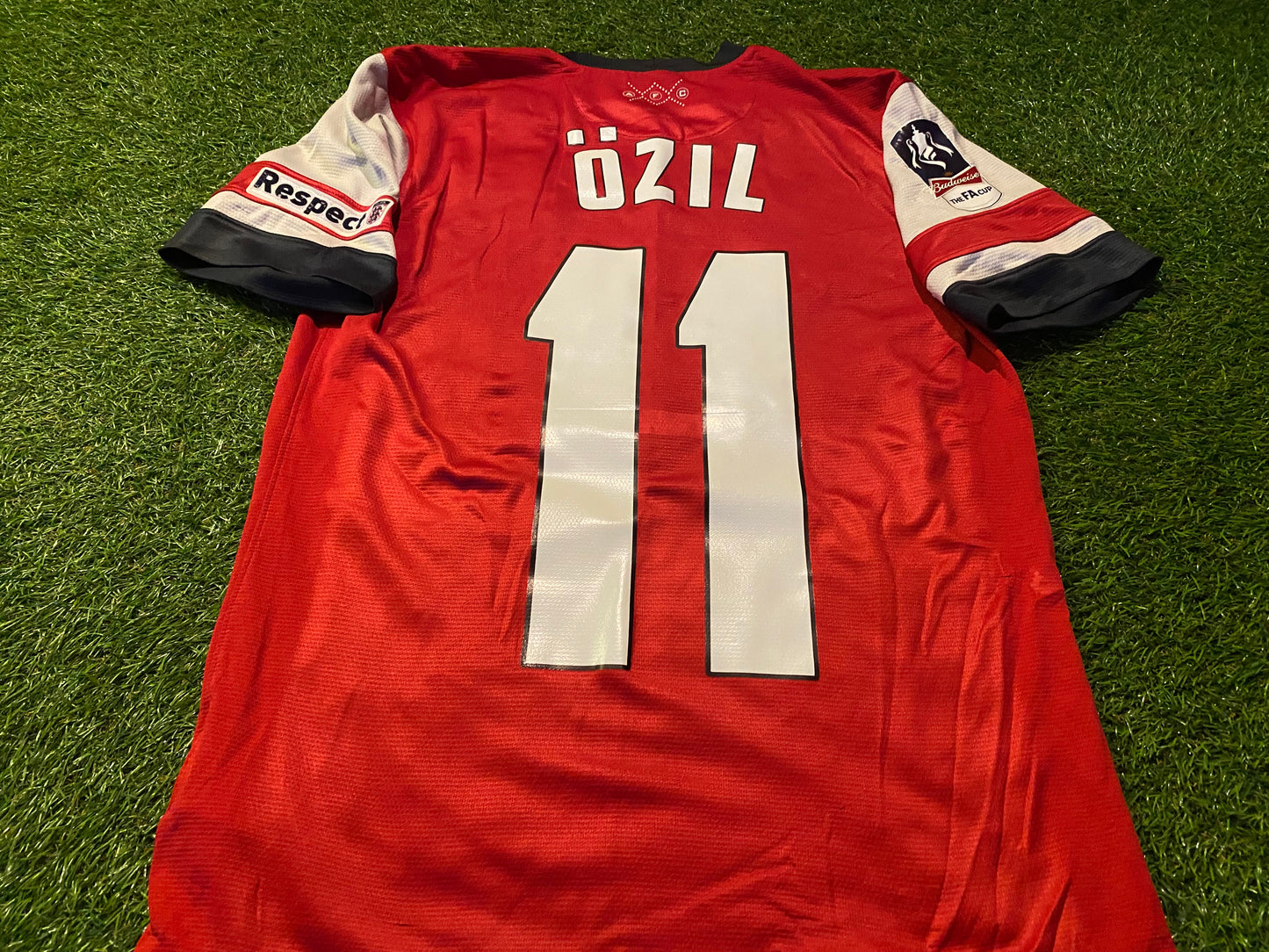 Arsenal England Football Soccer Small Mans Ozil no11 2014 FA Cup Final Nike Made Jersey