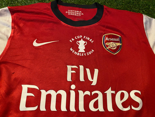 Arsenal England Football Soccer Small Mans Ozil no11 2014 FA Cup Final Nike Made Jersey