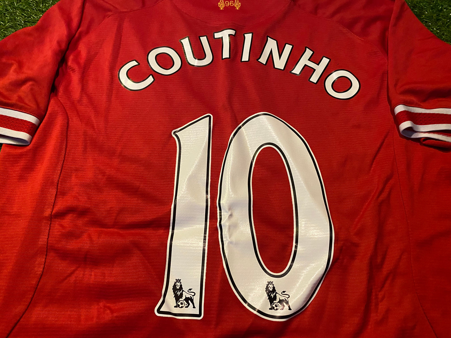 Liverpool England Football Soccer Large Mans Coutinho no10 Warrior Made Home Jersey