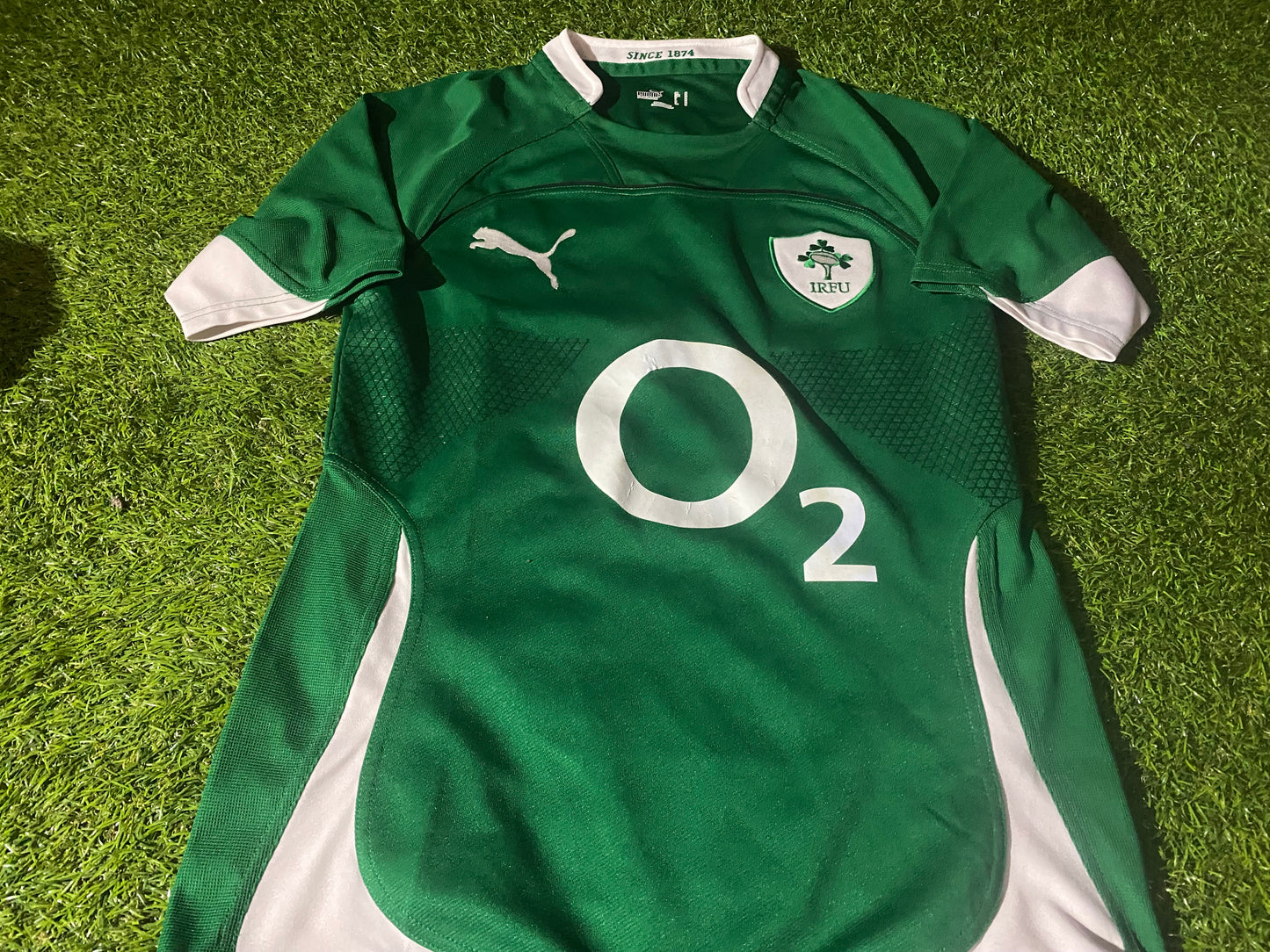 Ireland IRFU Eire Irish Rugby Union Medium Mans Puma Made Tight Fit Home Jersey