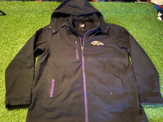 Baltimore Ravens USA NFL American Football Large Mans Heavy Hooded Zip Up Jacket / Coat