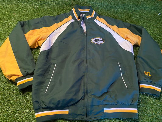 Green Bay Packers USA NFL American Football Medium Mans Reverse Full Zip Up Jacket / Coat