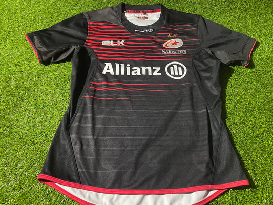 Saracens England English Rugby Union Football Small mans BLK Made Jersey