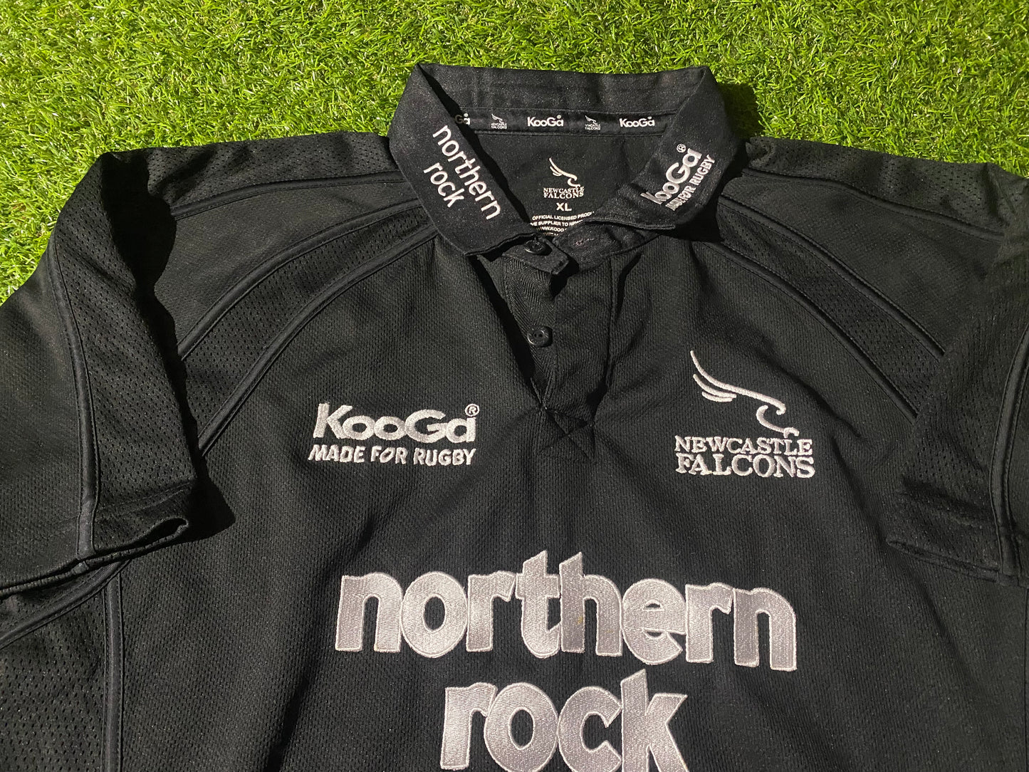 Newcastle Falcons England Rugby Union Football XL Extra Large Mans Vintage Kooga Jersey