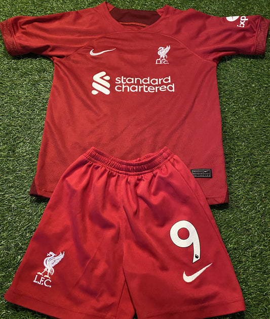 Liverpool FC England Football Small Boys Girls 7-8 Year Old Nike Made Top & Shorts