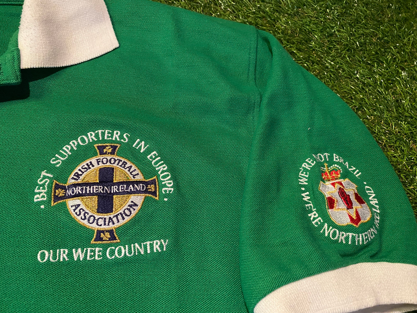 Northern Ireland Football Ulster GAWA Large Mans Euro 2008 Supporters Embroidered Polo Jersey