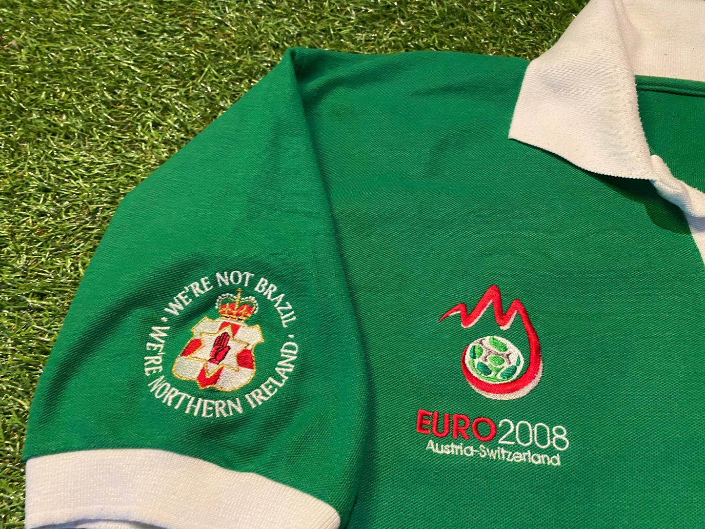 Northern Ireland Football Ulster GAWA Large Mans Euro 2008 Supporters Embroidered Polo Jersey