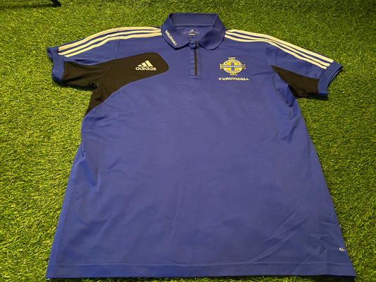 Northern Ireland Football Ulster GAWA Large Mans Adidas Made Polo Top / Shirt / Jersey