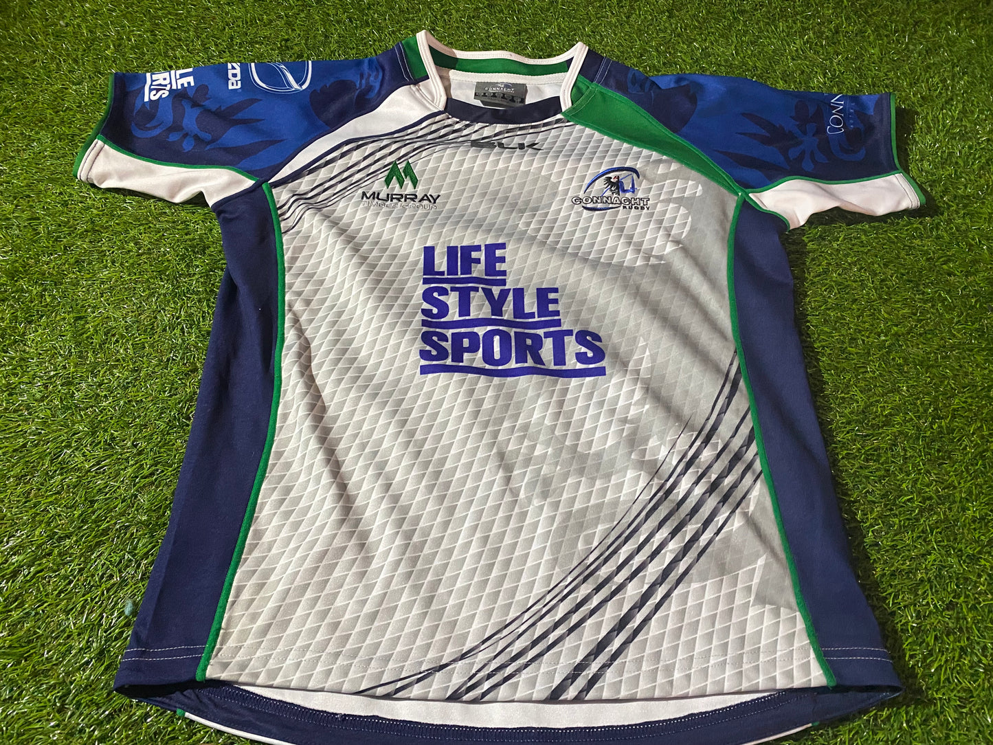 Connacht Eire Irish Ireland Rugby Union XL Boys 13-14 /Youths BLK Made Jersey