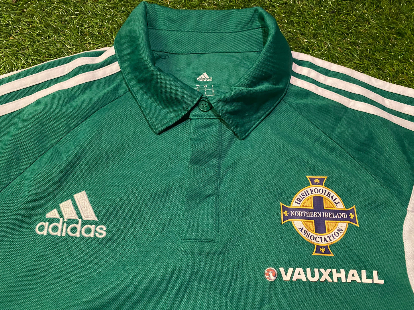 Northern Ireland Football Ulster GAWA Large Mans Adidas Made Polo Top / Shirt / Jersey