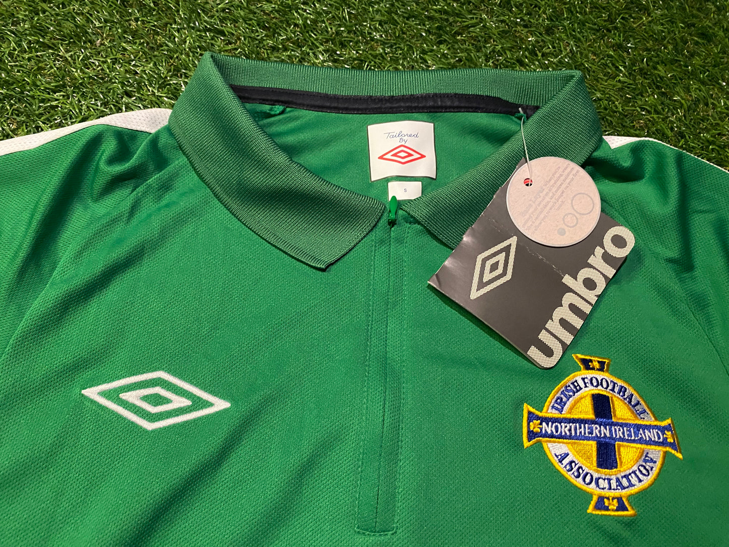 Northern Ireland Football Ulster GAWA Small Mans Vintage Umbro Polo Top / Shirt / Jersey