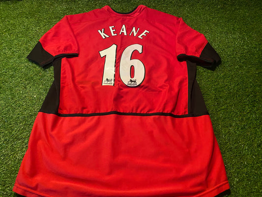 Manchester United Ireland Football XL Mans Vintage Roy Keane no16 Nike Home Jersey