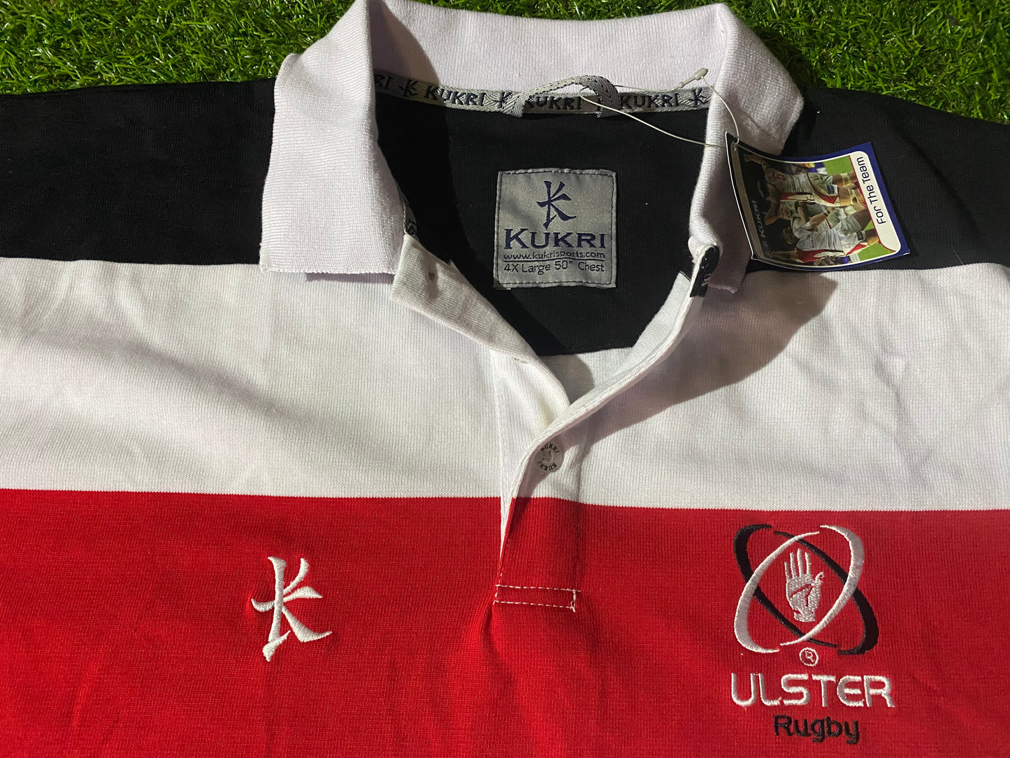 Ulster Northern Ireland Rugby Union Football Big XXXXL LXL Mans Kukri Made Polo Jersey