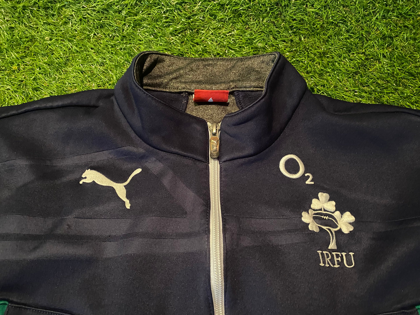 Ireland IRFU Eire Irish Rugby Union Football Large Mans 1/4 Zip Up Over Top