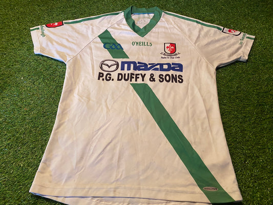 Sarsfields Newbridge GAA Gaelic Football Ireland Large Mans Tight Fit Match Worn no8 Jersey