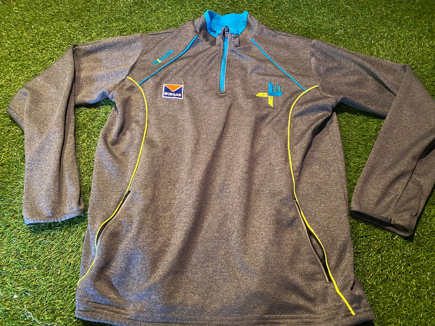 Co Louth GAA Gaelic Football eire Irish Ireland Medium mans 1/4 Zip Up Soft Top
