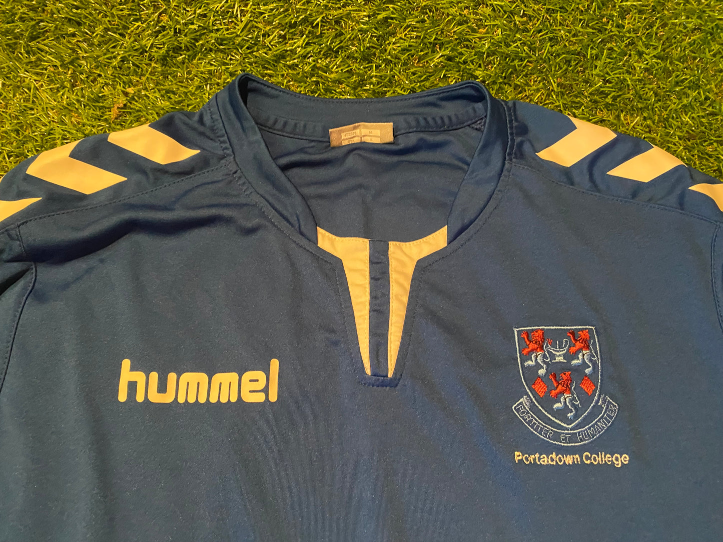 Portadown College Northern Ireland Soccer Football Medium Mans no8 Hummel Made Jersey