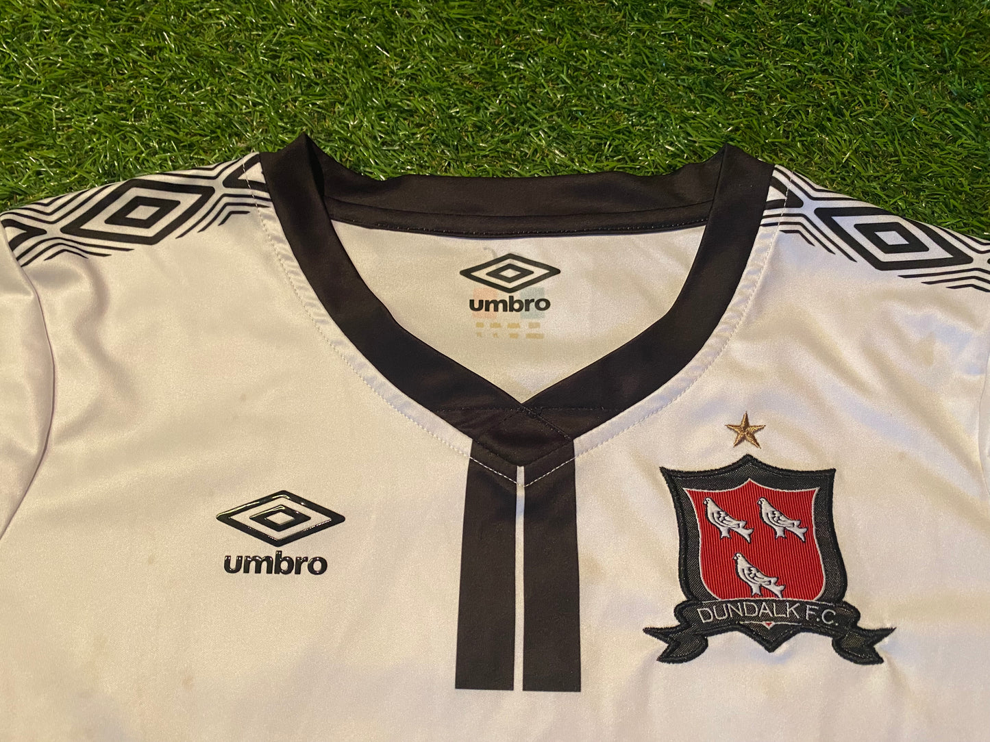 Dundalk FC Soccer Football Ireland Eire Irish Large Boys 10-12 Year Old Home Jersey