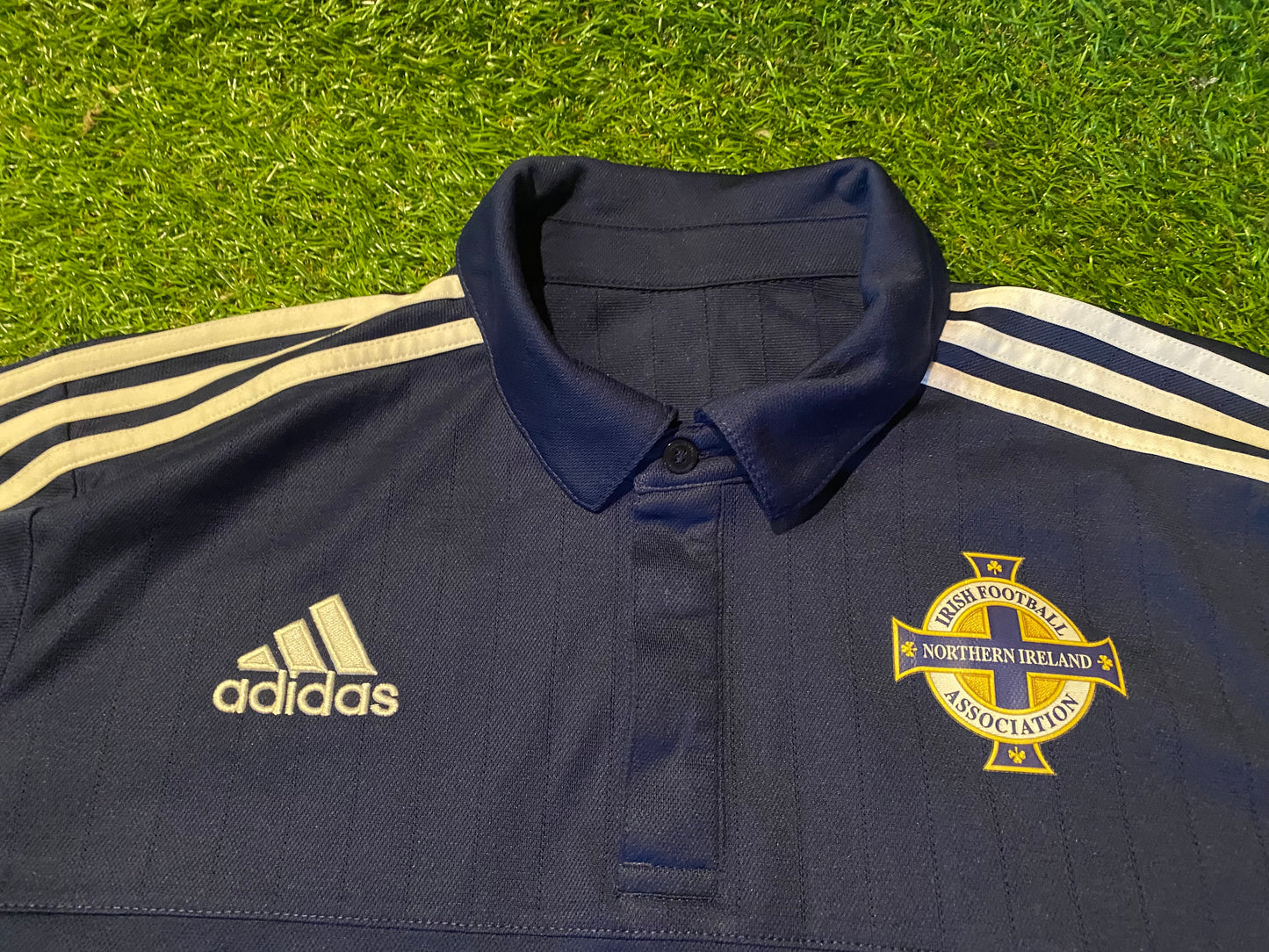 Northern Ireland Football Ulster GAWA Large Mans Adidas Made Polo Top / Shirt / Jersey