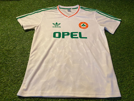 Republic of Ireland Irish Eire Football Soccer Large Mans Vintage Retro 1990 Away Jersey