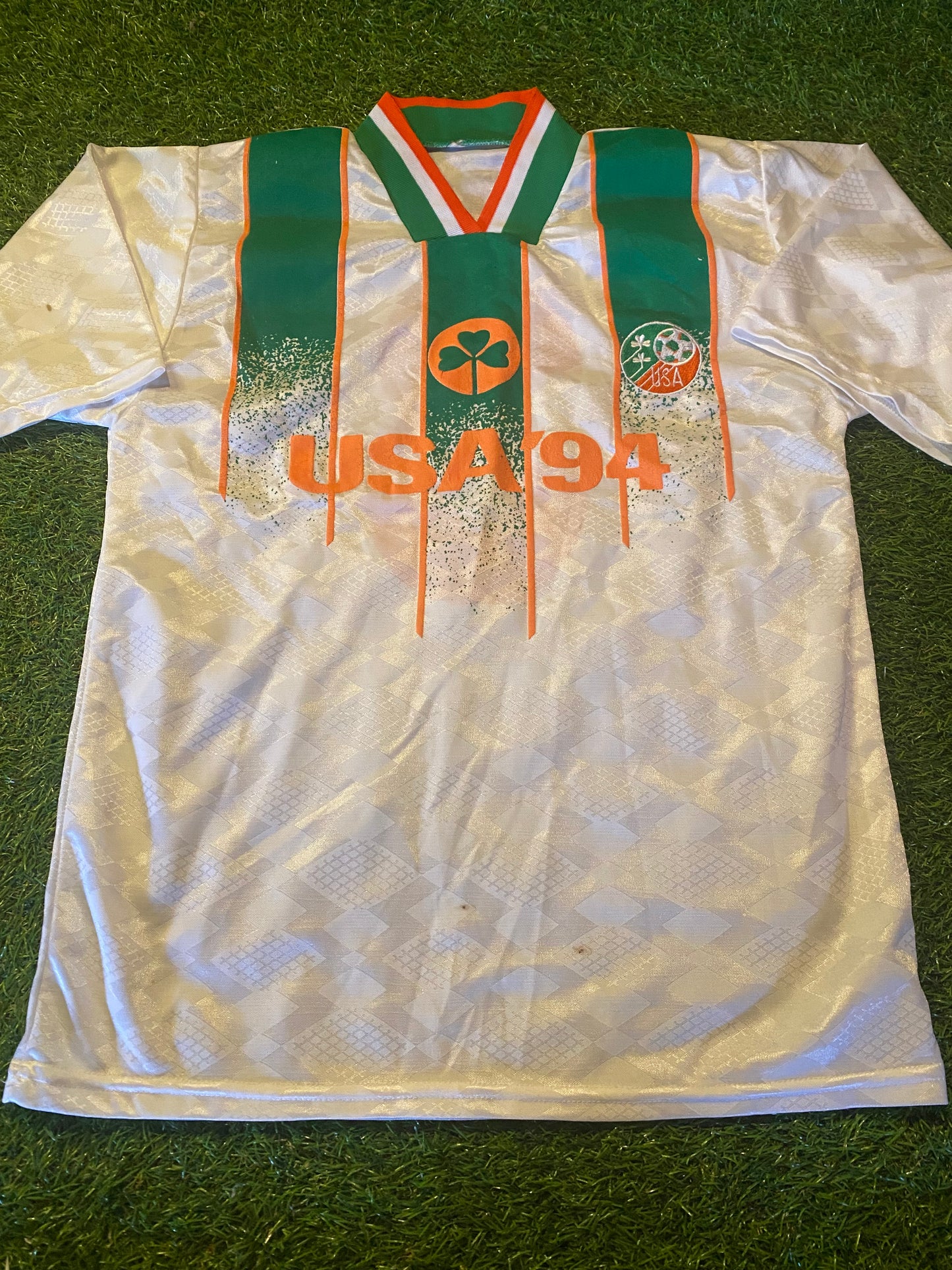 Republic of Ireland Eire Irish Football Small Mans 1994 World Cup USA No3 Vintage Jersey