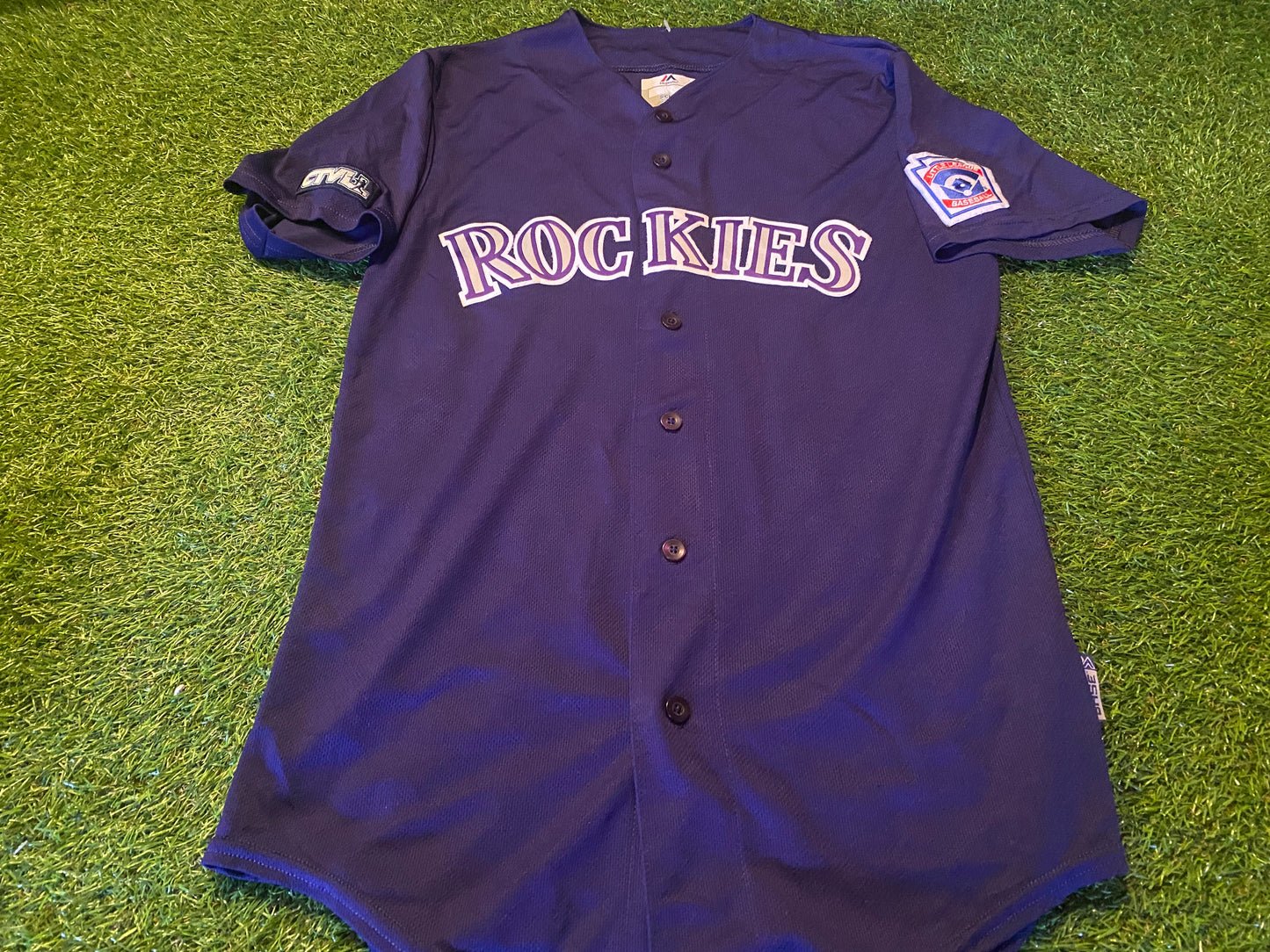 Rockies USA MLB Baseball United States of America Small Mans Majestic Made no28 Jersey