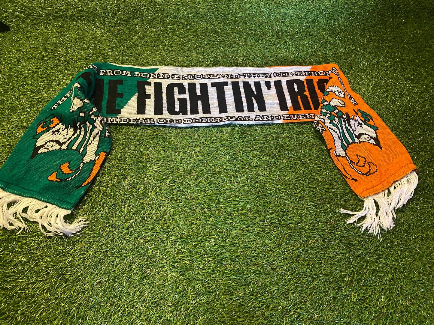 Fighting Irish Eire Republic of Ireland Soccer Football Rugby Full Size Adult Scarf Scarves