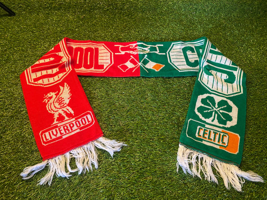 Celtic FC Liverpool FC Scottish Soccer Football Full Size Adult Mans Scarf Scarves