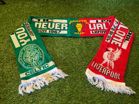 Celtic FC Liverpool FC Scottish Soccer Football Full Size Adult Mans Scarf Scarves