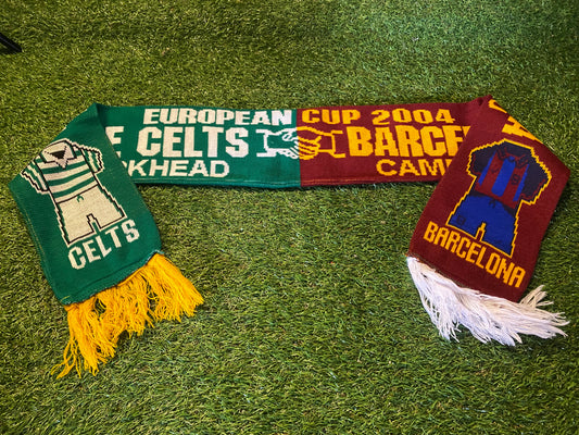 Celtic v FCB Barcelona Scotland Soccer Football Full Size Adult Mans Scarf Scarves