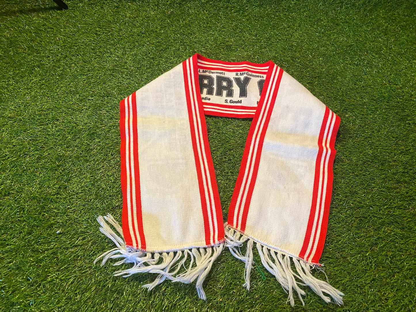 Derry City rare 1986 v Garda Vintage Soccer Football Full Size Adult Mans Scarf Scarves