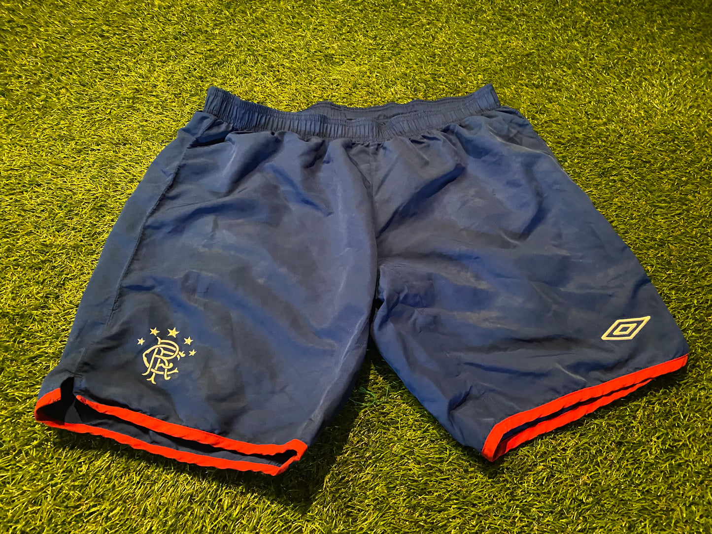 Glasgow Rangers Scotland Football XL Extra Large Mans Rare Umbro Made Shorts