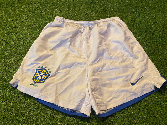 Brazil Brasil Samba Football Medium Mans Rare Vintage Nike Made Shorts