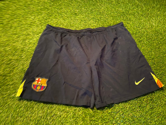 FCB Barcelona Spain Espana Football Large Mans Rare Vintage Nike Made Shorts